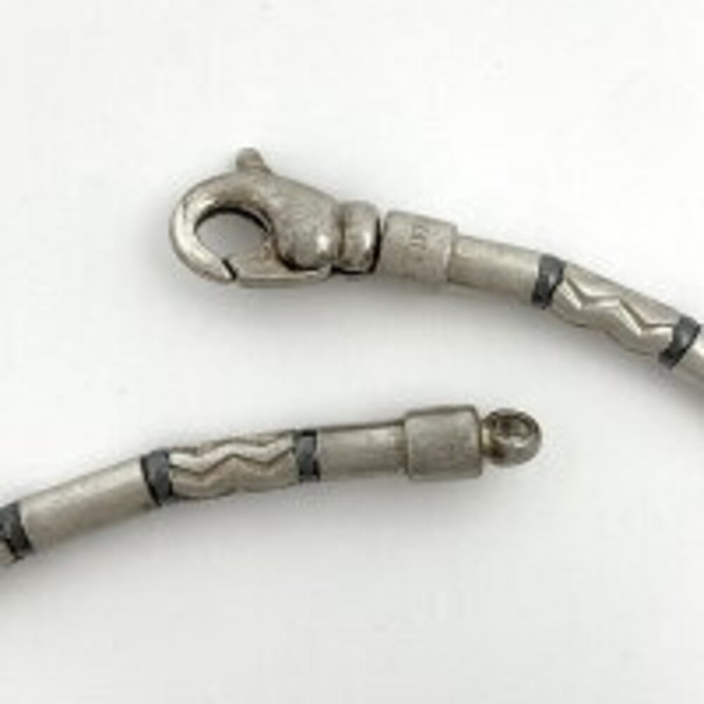 Tiffany Co Aztec Necklace Sterling Silver Hematite